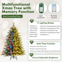 Costway 5/6/7 FT Pre-Lit Christmas Tree Hinged With 250/350/470 Multi-color Lights -Northlight Decor Sale GUEST c3a8666e b93b 4565 a2dd 2d270aa58601