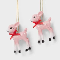 2ct Retro Small Deer Christmas Tree Ornament Set - Wondershop™ -Northlight Decor Sale GUEST c54770e4 da4b 4101 90b7 48afa2c1db53