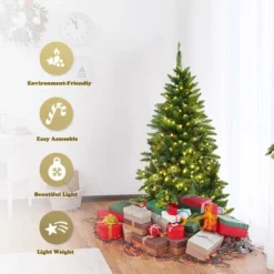 Costway 5ft Pre-lit PVC Artificial Half Christmas Tree 250 LED Lights -Northlight Decor Sale GUEST c7472f73 3814 415e b6b9 5c3851ed90e3