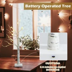 Costway 2ft/ 4ft/ 5ft/ 6ft Pre-lit White Twig Birch Tree For Christmas Holiday W/ LED Lights -Northlight Decor Sale GUEST c7c4909b f07a 4a30 a0c4 758d7270f7e7