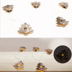 Perfect Holiday 10 LED Battery Operated String Light With Wooden Christmas Tree - Warm White -Northlight Decor Sale GUEST c99206f8 e78c 45f5 ace0 f5df2dcc35ce