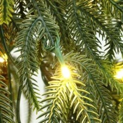 LuxenHome 7.5Ft Pre-Lit Slim Artificial Cedar Christmas Tree With Metal Stand Green -Northlight Decor Sale GUEST c9cd1cac 73c2 45b2 9e8a 3b64283200e9