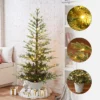 LuxenHome 5.5Ft Pre-Lit Artificial Fir Christmas Tree, Realistic Green Branches & Decorative Planter -Northlight Decor Sale GUEST cbb16caf 55f5 40bf 97da 04f630477da8