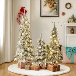 LuxenHome 3-Piece Flocked Artificial Tree Set With Lights And Metal Stand Green 16 LuxenHome 3-Piece Flocked Artificial Tree Set With Lights And Metal Stand Green -Northlight Decor Sale GUEST cc4d0f70 27c9 43a7 b042 c913e72062bb