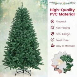 Costway 6ft Hinged Artificial Christmas Tree Unlit Douglas Full Fir Tree W/ 1355 Tips -Northlight Decor Sale GUEST cc6a2243 a86f 46eb aed6 f30964c50665