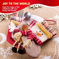 Joyfy 12 Pcs Mini Christmas Stockings, Xmas Santa Snowman Reindeer Burlap Stockings For Christmas Tree Holiday Decoration Present Holders Treat Bags -Northlight Decor Sale GUEST cc76d4a2 cef4 4677 af5c cbe0284af251