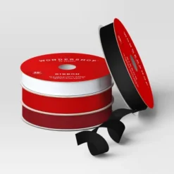 4 Pk Christmas Velvet Ribbon Gift Packaging Accessories Red/Black/White - Wondershop™ -Northlight Decor Sale GUEST cd175276 008d 41ac 8cb0 b95807eb9328