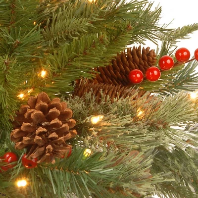 National Tree Company 6' Pre-lit Colonial Half Tree With Clear Lights 4 National Tree Company 6' Pre-lit Colonial Half Tree With Clear Lights - Image 2