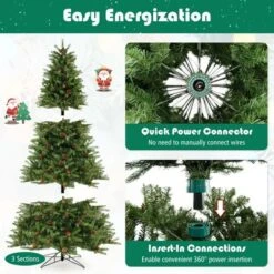 Costway 7 FT Pre-Lit Christmas Tree 3-Minute Quick Shape With Quick Power Connector Timer -Northlight Decor Sale GUEST cfbaecc9 13c3 4a9c b9fe c1fb3ae37bdf