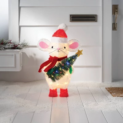 Incandescent Tinsel Mouse Christmas Novelty Sculpture Light With Clear/Multicolor Light Bulb - Wondershop™ 3 Incandescent Tinsel Mouse Christmas Novelty Sculpture Light With Clear/Multicolor Light Bulb - Wondershop™