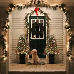 3 Ft Prelit Artificial Christmas Tree, Potted Fake Snow Flocked Christmas Tree With 78 LED Lights, Small Tabletop Battery-Powered Lighted Xmas Tree -Northlight Decor Sale GUEST d2643fa6 3da7 4bda 8c2a b8a286a14a03