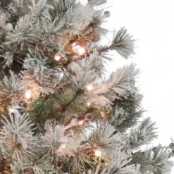 Puleo 7.5' Pre-Lit Flocked Idaho Spruce Artificial Christmas Tree -Northlight Decor Sale GUEST d2ab4eea 1b08 4366 b50b 0696f71c0b98