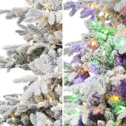 Puleo 7' Pre-Lit LED Flocked Full Utah Fir Artificial Christmas Tree Color Select Lights 13 Puleo 7' Pre-Lit LED Flocked Full Utah Fir Artificial Christmas Tree Color Select Lights -Northlight Decor Sale GUEST d2c87997 db3e 4aed b0e3 1d9760bb64f7