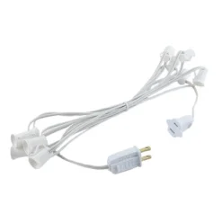 Novelty Lights 10 Socket C7/E12 Candelabra Base Christmas Stringer, Vintage Holiday Hanging Light String, SPT-1 20 Gauge Green Wire -Northlight Decor Sale GUEST d5b715c1 6196 4e53 b328 1c8e0861e7b7