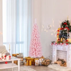 Costway 5/6/7/8 FT Artificial Pink Christmas Tree With 328/460/635/1000 Branch Tips Folding Metal Stand -Northlight Decor Sale GUEST d5bfb835 7fe4 4a5b 9ec1 ea95ed7baca2