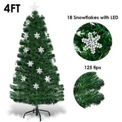 Costway 4FT Pre-Lit Fiber Optic Christmas Tree Multicolor Lights -Northlight Decor Sale GUEST d64e1f3c a272 4ffd 9335 4a294fca12cf