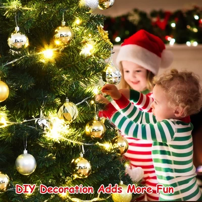 Costway 9FT Pencil Christmas Tree Slim Xmas Tree For Indoor Outdoor Decoration Green 8 Costway 9FT Pencil Christmas Tree Slim Xmas Tree For Indoor Outdoor Decoration Green - Image 6