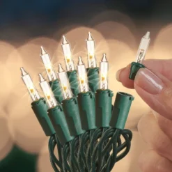 100ct LED Sylvania Stay-Lit Incandescent Look Indoor/Outdoor Miniature String Light Clear With Green Wire