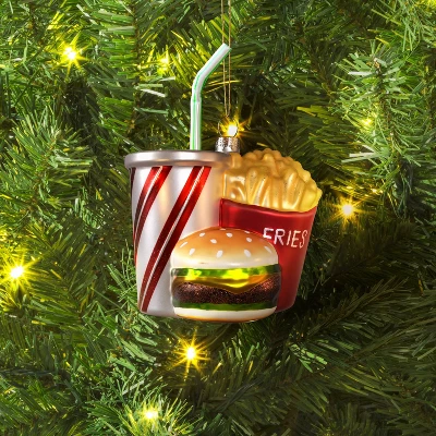 Christmas Glass Fast Food Ornament - Wondershop™ 3 Christmas Glass Fast Food Ornament - Wondershop™