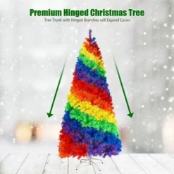 Costway 7FT Artificial Hinged Colorful Rainbow Full Fir Christmas Tree With 1213 Tips 16 Costway 7FT Artificial Hinged Colorful Rainbow Full Fir Christmas Tree With 1213 Tips -Northlight Decor Sale GUEST dbb50196 ed9a 491d a98c 8eb3601b83cd