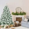 Costway 4.5FT Snow Flocked Artificial Christmas Tree Hinged W/400 Tips And Foldable Base -Northlight Decor Sale GUEST de1832cd 7672 4589 88bb 70eb1412f4fb