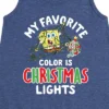 Girls' - SpongeBob SquarePants - My Favorite Color Is Christmas Lights Graphic Sleeveless Aline Dress
