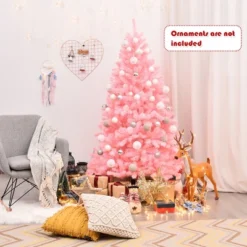 Costway 6Ft Hinged Artificial Christmas Tree Full Fir Tree New PVC W/ Metal Stand Pink 13 Costway 6Ft Hinged Artificial Christmas Tree Full Fir Tree New PVC W/ Metal Stand Pink -Northlight Decor Sale GUEST df034bfb ade3 462e af0f 0526e7ca906a