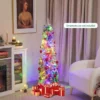 Costway 4 FT/5FT/6FT Pre-Lit Slim Christmas Tree Flocked Xmas Decoration 11 Modes 100 LED Lights -Northlight Decor Sale GUEST e0375de5 8c4d 4d9e 893b 98691f1a885f