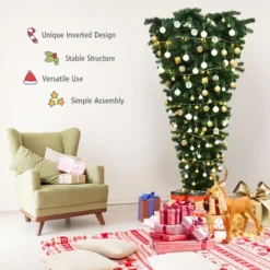 Costway 7Ft Unlit Upside Down Artificial Christmas Tree With 1000 Branch Tips Holiday 18 Costway 7Ft Unlit Upside Down Artificial Christmas Tree With 1000 Branch Tips Holiday -Northlight Decor Sale GUEST e07ac67a 428a 4744 9d7c 8c0a2995ed12
