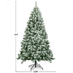 Costway 6FT Snow Flocked Artificial Christmas Tree Hinged W/928 Tips And Foldable Base 13 Costway 6FT Snow Flocked Artificial Christmas Tree Hinged W/928 Tips And Foldable Base -Northlight Decor Sale GUEST e1a61366 f261 46fc 88e7 4c6b6059d722