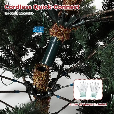 7.5ft Pre-Lit SlimChristmas Tree With 700Incandescent Lights - Artificial Pencil Xmas Tree With Metal Stand For Home, Office, Apartment Holiday Decor 8 7.5ft Pre-Lit SlimChristmas Tree With 700Incandescent Lights - Artificial Pencil Xmas Tree With Metal Stand For Home, Office, Apartment Holiday Decor - Image 6