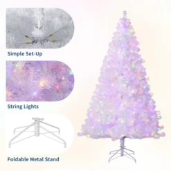 Pre-Lit Snowy White Christmas Tree — 150 LED Lights, 288 Snowy Branch Tips, Metal Stand, Indoor/Outdoor Holiday Decor,4.5FT/6FT/7.5FT/9FT -Northlight Decor Sale GUEST e425ace2 2b8d 4e9a 87c6 1d3967f66093