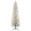 Acekool Snow Flocked Pencil Tree, PVC Mixed Flocked Needles, Hinged Slim Fir, Sturdy Base, Space Saving Corner Style -Northlight Decor Sale GUEST e47249ab 3059 400d bbcd 11882623f66b