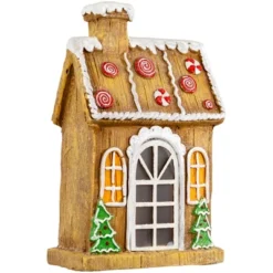 Northlight LED Lighted Peppermint Gingerbread House Christmas Decoration - 14" -Northlight Decor Sale GUEST e498f9ae 7094 4c13 94db 14b2b78be38d