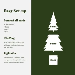 LuxenHome 4Ft Artificial Flocked Fir Christmas Tree Potted With Battery-Operated Lights Green -Northlight Decor Sale GUEST e8856b5e 884b 4cc1 a24f 332d79ae6f70