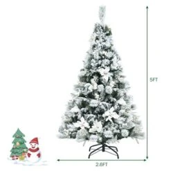 Costway 5ft/6ft/7ft/8ft Snow Flocked Hinged Christmas Tree W/ Berries & Poinsettia Flowers 16 Costway 5ft/6ft/7ft/8ft Snow Flocked Hinged Christmas Tree W/ Berries & Poinsettia Flowers -Northlight Decor Sale GUEST ee536c6e 83b0 4680 85e6 cfd12f9874f9