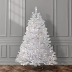 National Tree Company 6ft National Christmas Tree Company Pre-Lit Winchester White Pine Hinged Artificial Christmas Tree With Silver Glitter & 350 Clear Lights -Northlight Decor Sale GUEST eed8196b f427 45fb 97fa 8c6a5b3cc6c2