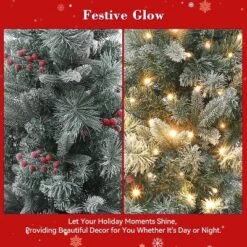 3 Ft Prelit Artificial Christmas Tree, Potted Fake Snow Flocked Christmas Tree With 78 LED Lights, Small Tabletop Battery-Powered Lighted Xmas Tree -Northlight Decor Sale GUEST eee2fcee 6387 4d59 abae 2e91fbb172af