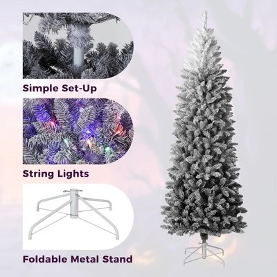 4.5/6/7.5/9 FT Artificial Christmas Tree, Christmas Tree With Decoration, Metal Base Easy Assembly For Home, Office, Party, Holiday Decor 9 4.5/6/7.5/9 FT Artificial Christmas Tree, Christmas Tree With Decoration, Metal Base Easy Assembly For Home, Office, Party, Holiday Decor - Image 7