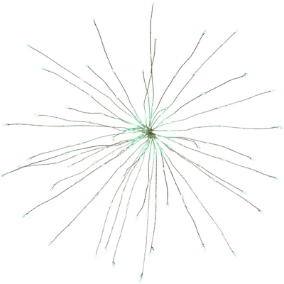 Northlight 20" LED Lighted Firework Silver Branch Christmas Decoration - Green Lights 4 Northlight 20" LED Lighted Firework Silver Branch Christmas Decoration - Green Lights - Image 2