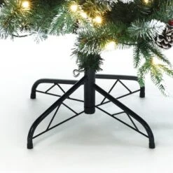 LuxenHome 6Ft Pre-Lit Artificial Pine Christmas Tree With Frosted Tips, Pinecones, And Red Berries Green -Northlight Decor Sale GUEST f31011cc fc50 4ef0 8abf 8a076f7edc5c