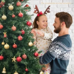 Costway 6FT/7FT Pre-Lit Hinged Christmas Tree With 260/350 Multi-Color Lights & 3-Minute Quick Shape No Fluffing Required -Northlight Decor Sale GUEST f4381c81 766b 4253 9bd6 04051df51704