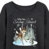 Women's - Disney - Christmas - Up To Snow Good Lightweight French Terry Wide Neck Long Sleeve Graphic Shirt -Northlight Decor Sale GUEST f495446f 06b5 4913 93b3 410321f50690