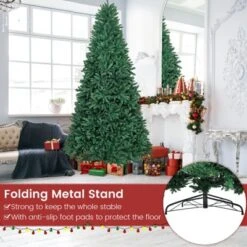Costway 9 FT Hinged Christmas Tree Unlit Artificial Xmas Decoration W/ 3594 Branch Tips -Northlight Decor Sale GUEST f5412bd4 b9b5 41d2 b36f 9bbb0cbc7621