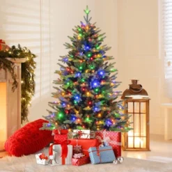 Costway 5/6/7 FT Pre-Lit Christmas Tree Hinged With 250/350/470 Multi-color Lights -Northlight Decor Sale GUEST f6713261 8bf7 43b5 b54c a1cb38cb3826