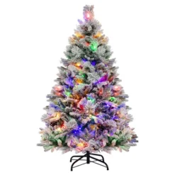 Costway 4.5 FT/6FT/7ft Pre-Lit Snow Flocked Christmas Tree Hinged Xmas Tree With8 Modes 160/240/320 Lights 23 Costway 4.5 FT/6FT/7ft Pre-Lit Snow Flocked Christmas Tree Hinged Xmas Tree With8 Modes 160/240/320 Lights -Northlight Decor Sale GUEST fa495518 5770 40a2 beae 779a8b82147c