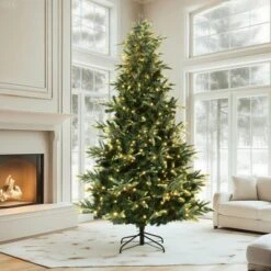 Pre-lit Artificial Christmas Tree W/Incandescent Warm White Lights,Snow Flocked Full Prelighted Xmas Tree Automatic Branch Tips,Foldable Stand -Northlight Decor Sale GUEST fd62ce1e 0009 4337 a9cf 971cd124286a
